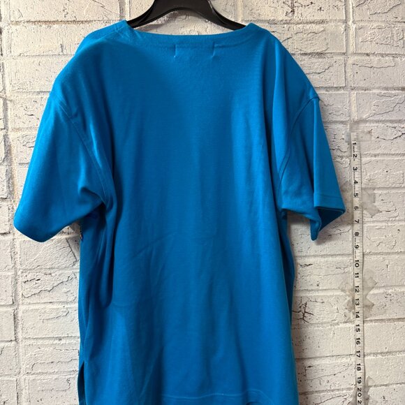 Victoria Harbour Vintage XL Blue T-Shirt Embroidered Sequin Fish Ocean Tropical - Picture 7 of 9